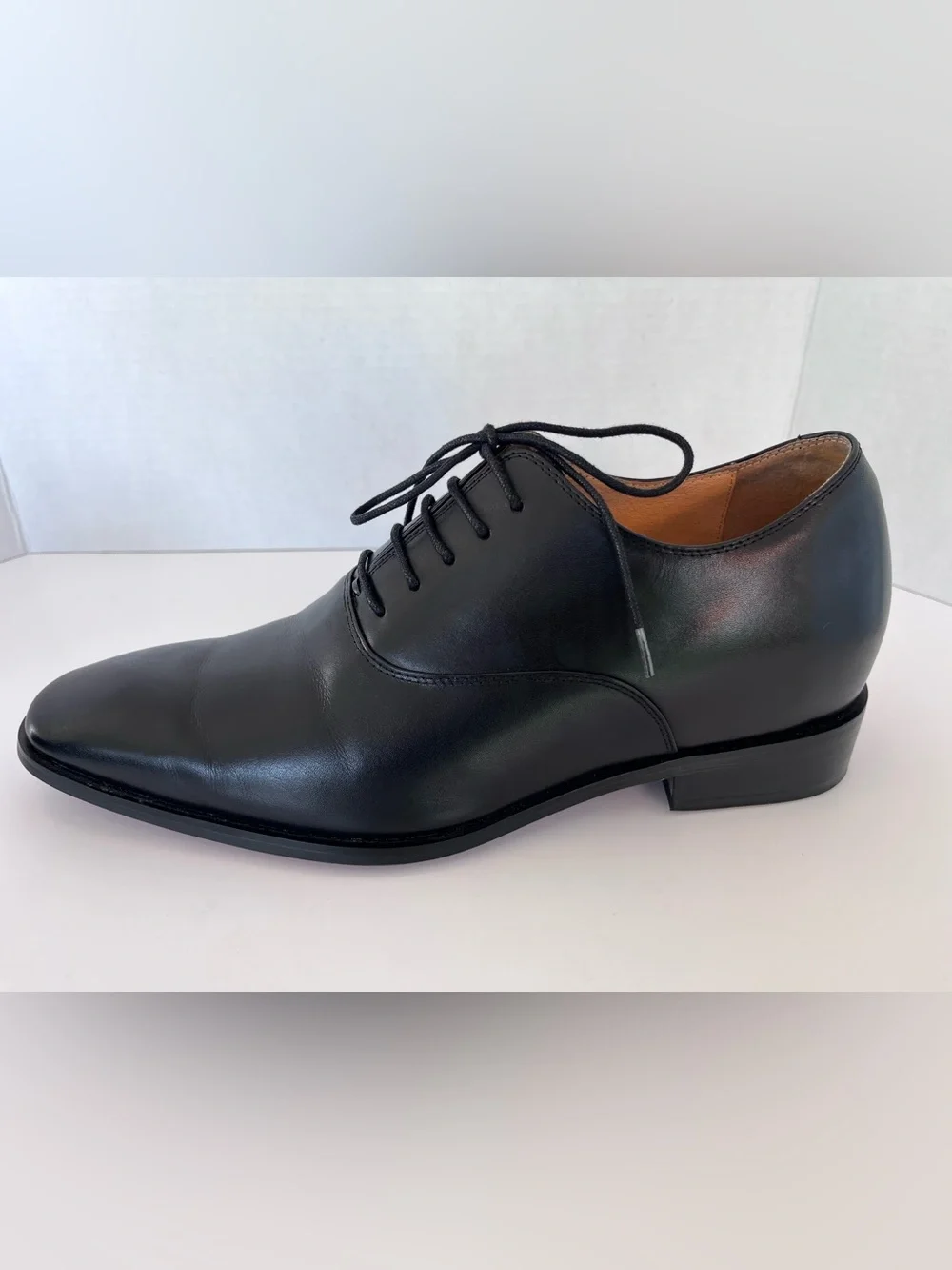 Chamaripa Men's Black Leather Elevator Dress Shoes